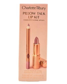 CHARLOTTE TILBURY Mini Pillow Talk Lipstick & Liner Gift Kit – Iconic Nude Lip Duo for a Fuller, Luminous Pout