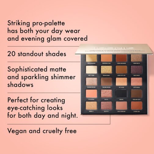 ICONIC LONDON Thriving & Shining Eyeshadow Palette – 20 Shades of Shimmers, Mattes & Glitters | Vegan & Cruelty-Free - Image 2