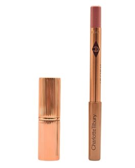 CHARLOTTE TILBURY Mini Pillow Talk Lipstick & Liner Gift Kit – Iconic Nude Lip Duo for a Fuller, Luminous Pout