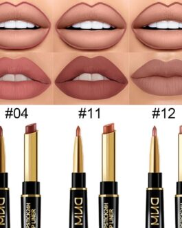 evpct 3Pcs Chestnut Nude Brown Matte Lip Liner & Lipstick Set – Long-Lasting, Waterproof & Perfect for Gifts
