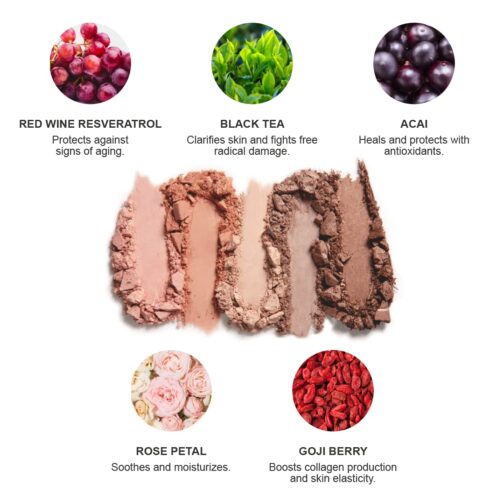 100% PURE Pretty Naked Makeup Palette – All-in-One Compact with 3 Eyeshadows, Blush & Highlighter | Vegan & Fruit-Pigmented - Image 3