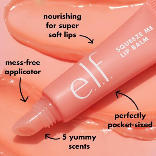 e.l.f. Squeeze Me Lip Balm – Hydrating Vegan Lip Balm with Hyaluronic Acid & Shea Butter, Strawberry Tint - Image 4