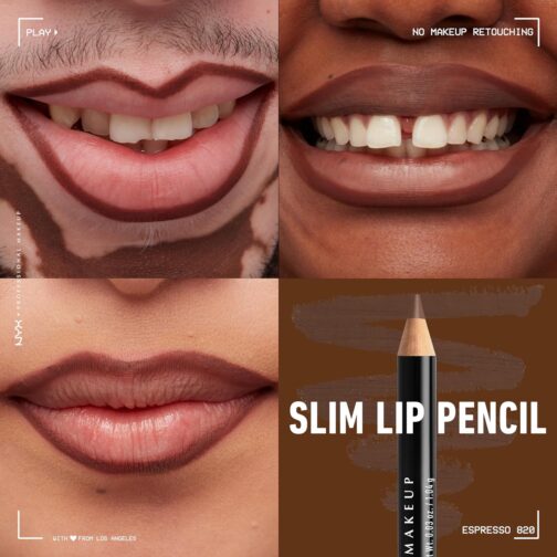NYX PROFESSIONAL MAKEUP Slim Lip Pencil – Long-Lasting Creamy Lip Liner in Espresso - Image 3