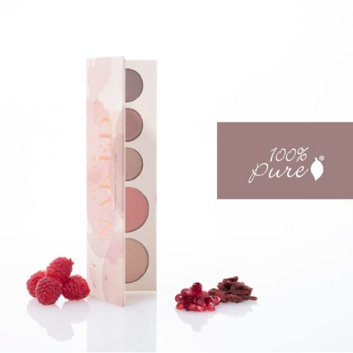 100% PURE Pretty Naked Makeup Palette – All-in-One Compact with 3 Eyeshadows, Blush & Highlighter | Vegan & Fruit-Pigmented - Image 4