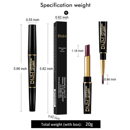 evpct 3Pcs Chestnut Nude Brown Matte Lip Liner & Lipstick Set – Long-Lasting, Waterproof & Perfect for Gifts - Image 5