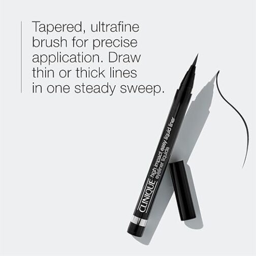 Clinique High Impact Easy Liquid Eyeliner – Waterproof, Smudge-Resistant, Long-Lasting Pen for Bold or Natural Looks – Safe for Sensitive Eyes - Image 5