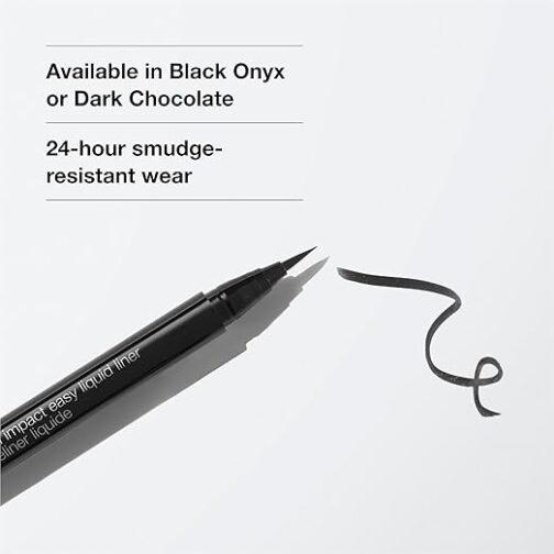 Clinique High Impact Easy Liquid Eyeliner – Waterproof, Smudge-Resistant, Long-Lasting Pen for Bold or Natural Looks – Safe for Sensitive Eyes - Image 2