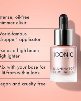 ICONIC LONDON Illuminator | Liquid Highlighting Drops for Radiant Glow | Cruelty-Free & Vegan Makeup