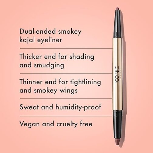 ICONIC LONDON Smokey Eye Duo Eyeliner – 2-in-1 Waterproof Vegan Eyeliner Crayon for Smokey Looks - Image 3