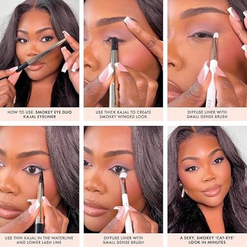 ICONIC LONDON Smokey Eye Duo Eyeliner – 2-in-1 Waterproof Vegan Eyeliner Crayon for Smokey Looks - Image 4