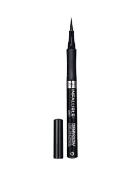 L’Oréal Paris Infallible Grip Precision Liquid Eyeliner – 30H Wear, Waterproof, Smudge-Resistant – Ultra-Fine Felt Tip – Black