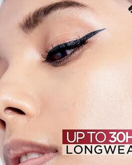 L’Oréal Infallible Grip Felt Eyeliner – Waterproof, Smudge-Resistant Liquid Eyeliner with Precision Tip, Long-Lasting Black