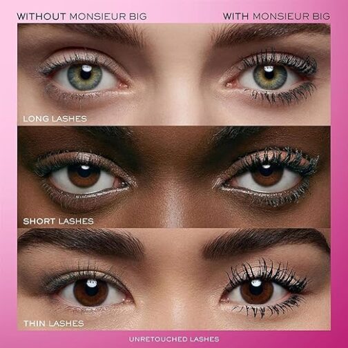 Lancôme Monsieur Big Volumizing Mascara – 12x Volume, 24H Wear, False Lash Effect, Smudge-Proof, Ultra Black - Image 2
