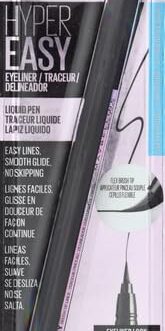 Maybelline Hyper Easy Liquid Eyeliner – No-Skip Waterproof Pen with Flex-Tip Brush, Satin Finish, Pitch Black