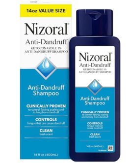 Nizoral Anti-Dandruff Shampoo with 1% Ketoconazole – Clinically Proven Formula for Flaking, Itching & Scalp Fungus – 14 Fl Oz, Fresh Scent