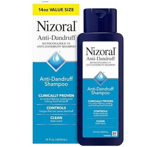 Nizoral Anti-Dandruff Shampoo with 1% Ketoconazole – Clinically Proven Formula for Flaking, Itching & Scalp Fungus – 14 Fl Oz, Fresh Scent