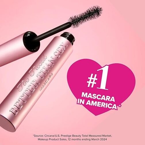 Too Faced Better Than Sex Mascara – Volumizing, Lengthening & Curl-Locking Formula with Peptides for Intense Lash Definition - Image 3