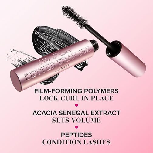 Too Faced Better Than Sex Mascara – Volumizing, Lengthening & Curl-Locking Formula with Peptides for Intense Lash Definition - Image 5