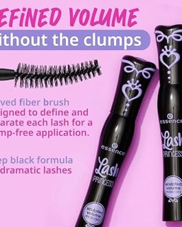 essence Lash Princess Sculpted Volume Mascara – Defining, Long-Lasting, Paraben-Free Volumizing Mascara – Vegan & Cruelty-Free Eye Makeup
