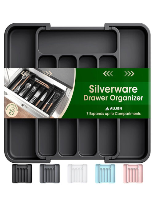 expandable-silverware- drawer-organizer