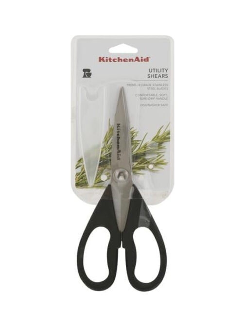 KitchenAid All-Purpose Stainless Steel Kitchen Shears with Sheath – Soft Grip, Dishwasher Safe (8.72 Inch, Black) - Image 2