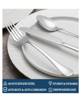 Premium 16-Piece Stainless Steel Dinner Fork Set – 8-Inch, Mirror Finish, Dishwasher Safe