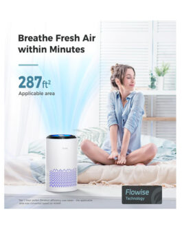 AROEVE Air Purifier for Bedroom & Home – 3-Layer Filter, Sleep Mode, Aroma Pad, Energy Efficient, Low Noise