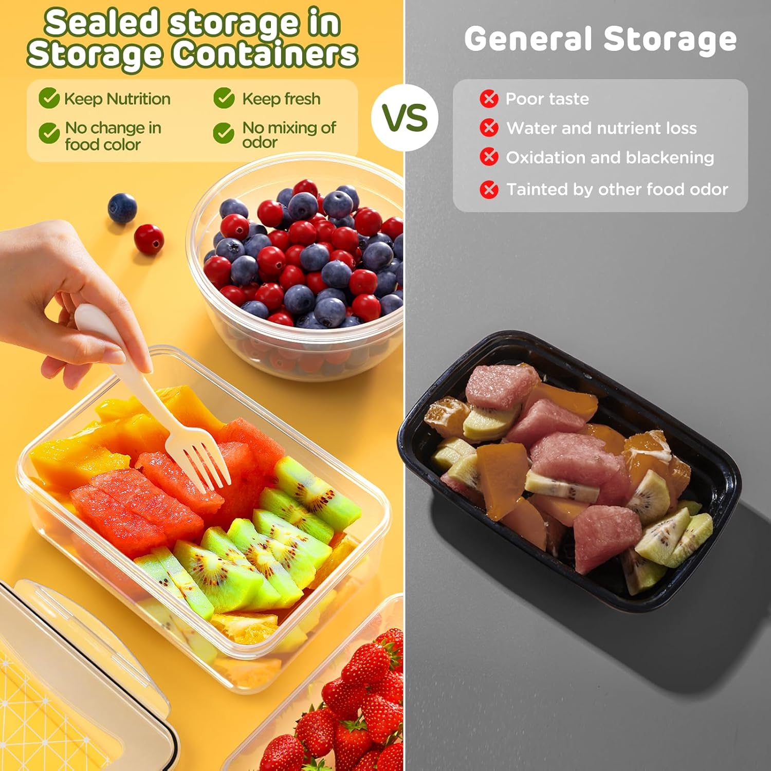 40 PCS Airtight Food Storage Containers with Lids – BPA-Free, Leakproof, Microwave & Dishwasher Safe, Includes Labels & Pen - Image 4