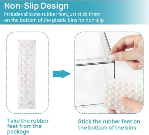 Vtopmart Clear Acrylic Stackable Storage Drawers – 4-Pack Plastic Organizers for Bathroom, Kitchen, Vanity, Pantry & Undersink - Image 4