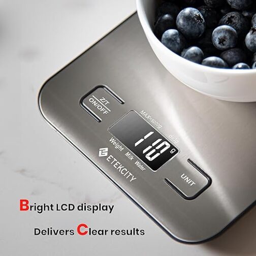 Etekcity Food Kitchen Scale – Digital Stainless Steel Scale for Cooking, Keto, and Meal Prep - Image 4