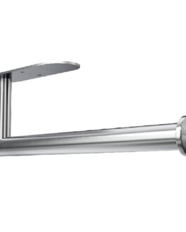 Paper Towel Holder Under Cabinet – Self-Adhesive or Screw-Mounted Stainless Steel Roll Rack for Kitchen & Bathroom (Silver)