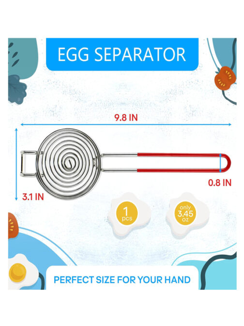 Stainless Steel Egg Yolk Separator – Easy Egg White Separator Kitchen Tool for Baking & Cooking - Image 2
