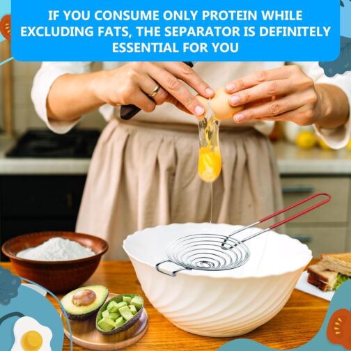 Stainless Steel Egg Yolk Separator – Easy Egg White Separator Kitchen Tool for Baking & Cooking - Image 5